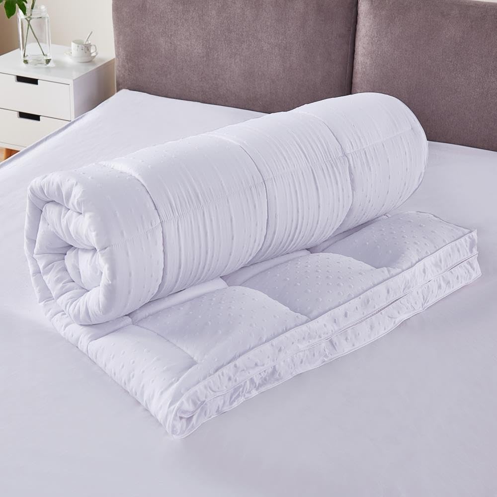 Kampala Hill Mattress Topper 3D Bubble 5cm Deep Hotel Quality Box Stitched Soft With Straps Single