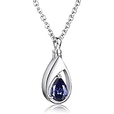 Sariel 925 Sterling Silver Cremation Jewelry Memorial CZ Teardrop Ashes Keepsake Urns Pendant Necklace for urn Necklaces Ashes Jewelry Gifts