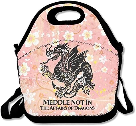 Meddle Not In The Affairs Of Dragons Lunch Bag Adjustable Strap