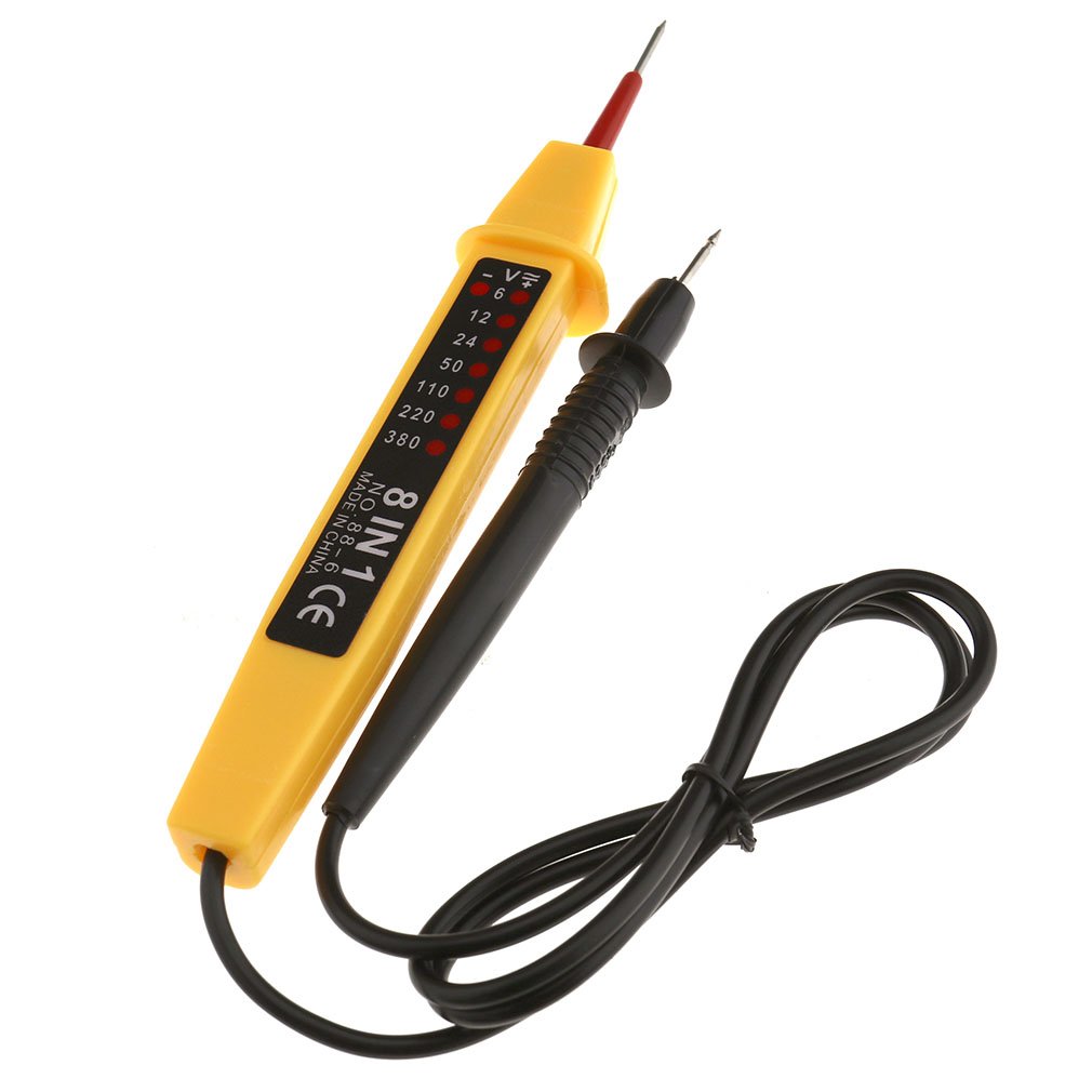 8-in-1 0-380V Detector Tester Pen 760 mm 8 ranges electrical trace faults