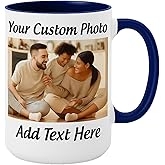 Customized Photo Mug with Personalized Text Upload Your Image with Different Designs