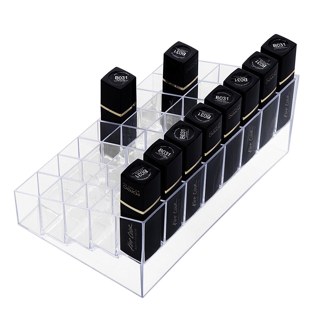 HBlife Lipstick Holder, 40 Spaces Clear Acrylic Lipstick Organizer