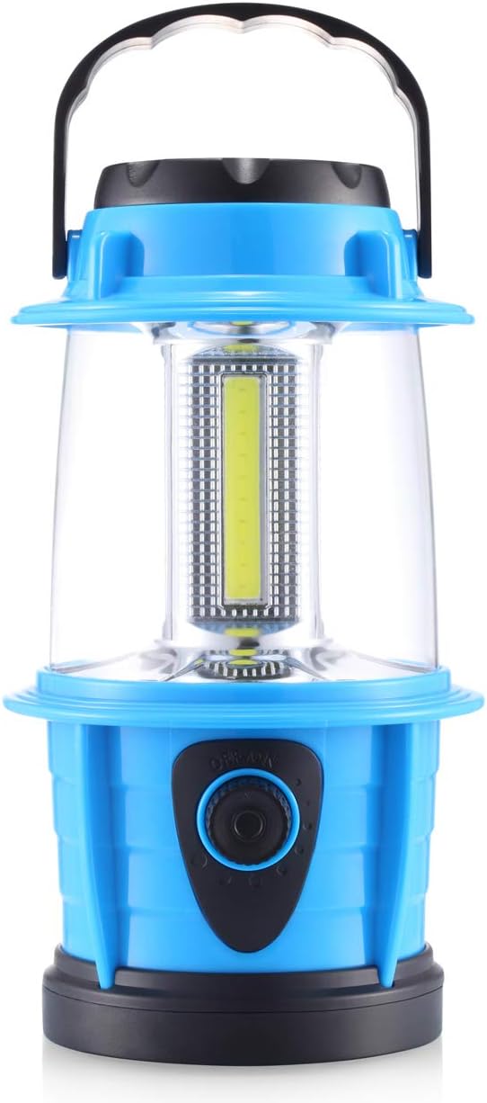 E-TRENDS Portable LED Camping Lantern Flashlight - Dimmable - Survival Kit for Emergency, Power Outage, Hurricane, Battery Powered