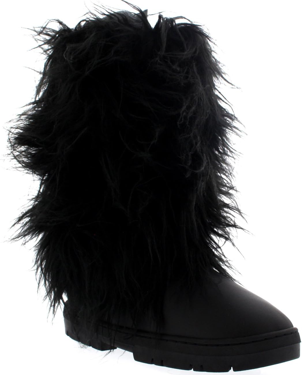 Womens Long Covered Rain Winter Warm Tall Snow Boots