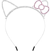 COCIDE Kitty Cat Ears Headbands for Women Alloy Taylor Party Decorations Girls Gabby Birthday Favors Accessories Costume (A5 Pink)