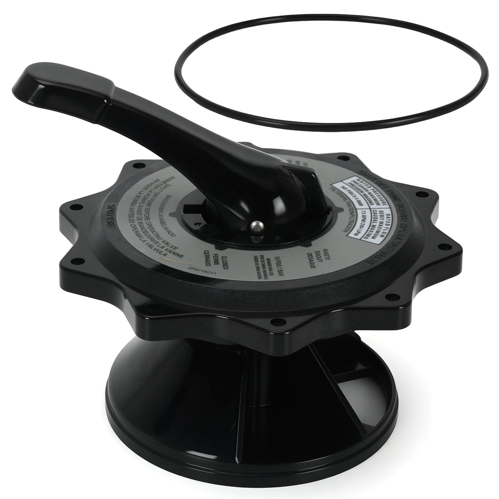 Photo 1 of FQRANBO SPX0715BA3 Key Cover and Handle Assembly with O-Ring Compatible with Hayward 2-inch Multiport Valves and Filters SP0715, SP0716, S220T2, S210T93SFT