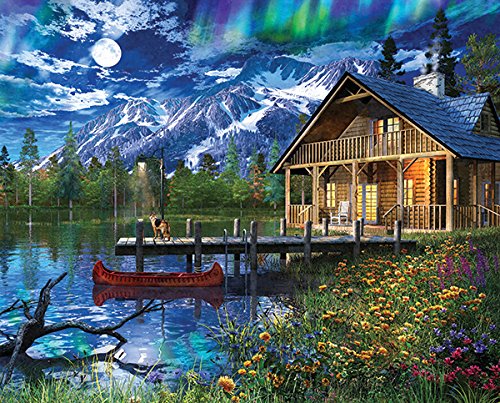 Springbok Puzzles - Moon Cabin Retreat Jigsaw Puzzle - 1000 Pieces - Large 30 inch by 24 inch Puzzle