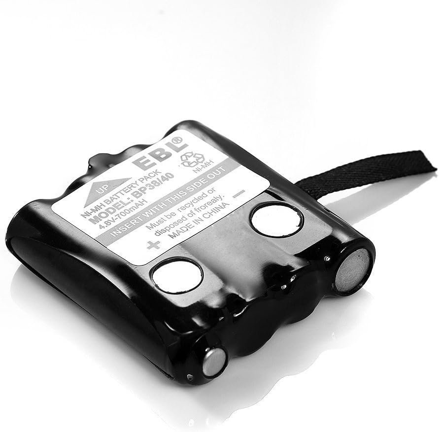EBL BP-38 Two-Way Radio Batteries 4.8V 700mAh Replacement Battery for BP-38 BP-39 BT-1013 BT-537 BP-40 FRS-008 (2 Pack): Health & Personal Care
