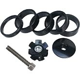 GANOPPER 1 1/8 Inch Headset Spacer with Stem Top Cap,Headset Star Nut Black Red Blue Gold 4 Color