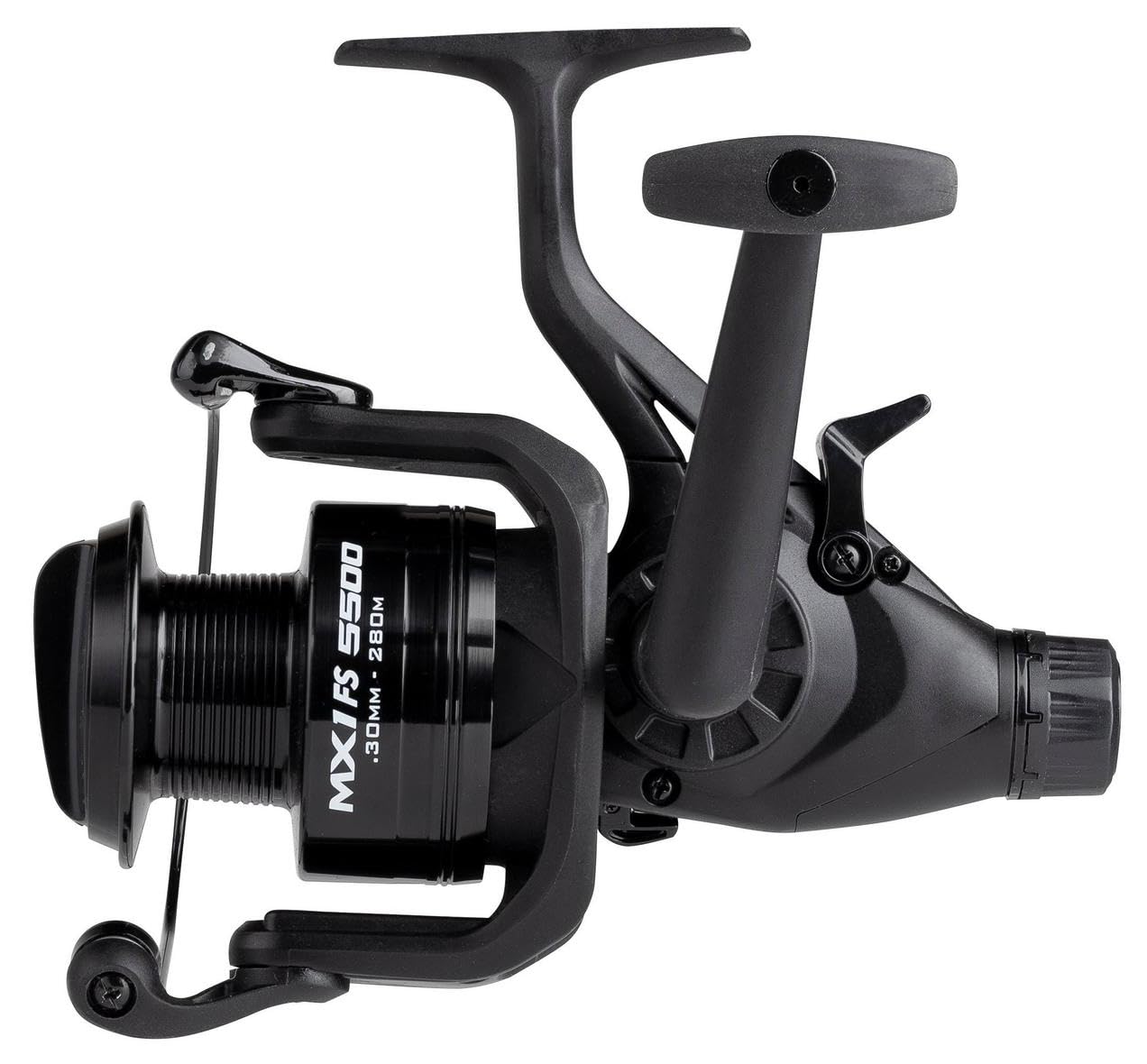 Mitchell MX1 FS 5500 Allround Fishing Reel - Spinning Free Spool Freshwater Carp Fishing Reels and Deadbait Pike & Zander Anglers - Robust and lightweight Black Aluminium - 2+1 Bearings