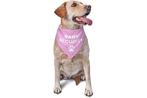 vercosee Baby Security in Training,Pregnancy Announcement,Gender Reveal Dog Bandana,Scarf Accessories Props Decorations,Gift for Dog Lover Party (Pink)
