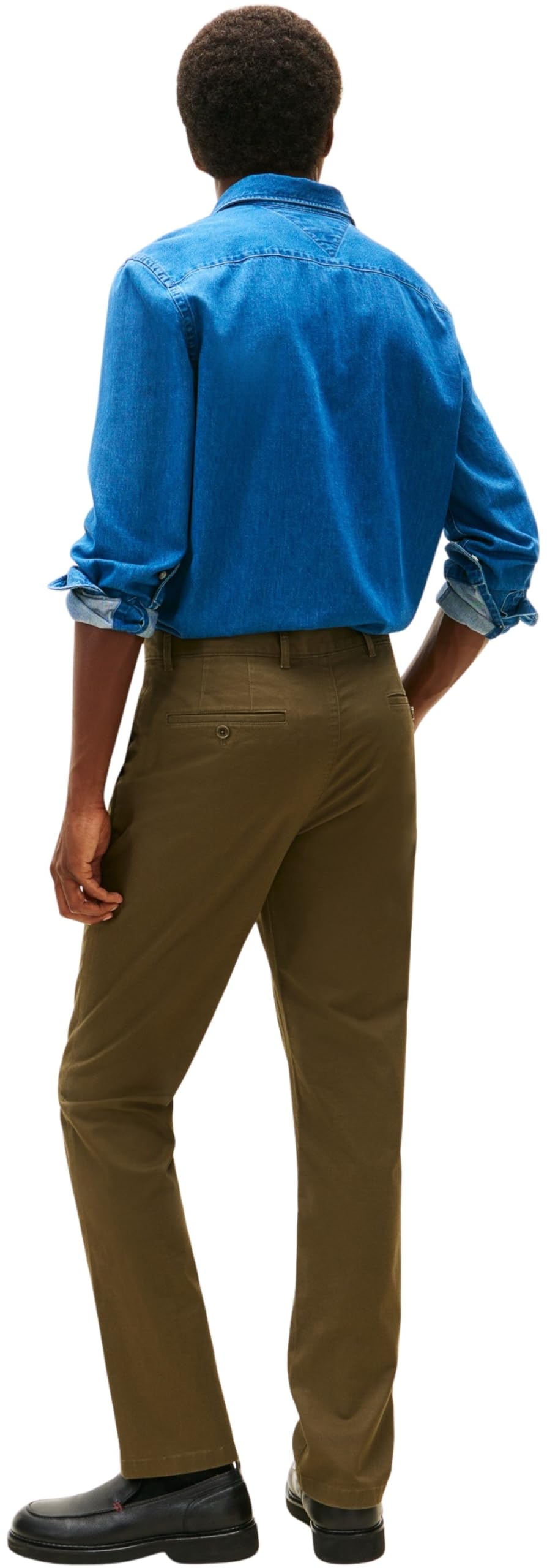 Tommy Hilfiger Herren Chino Hose Denton Essential Twill Straight Leg Fit, Grün (Army Green), 35W/36L 2