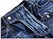 HerQueen Jeans Pants Mens Biker Ripped Moto Destroyed Straight Fit Zipper with Foldback Blue Size 32
