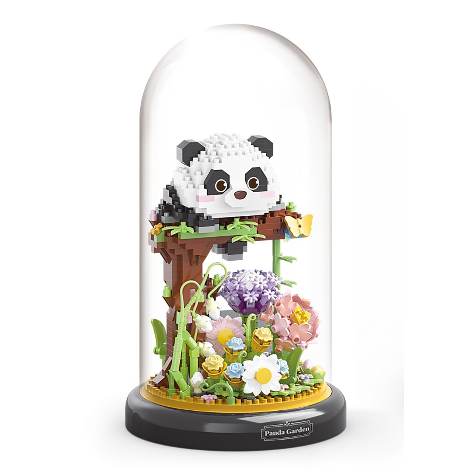 Venyoe Building Blocks Sets,Panda Garden Building Kit with Transparent Display Case,Micro Building DIY Blocks,Mini Building Blocks Set for Kids and Adults - 999 PCS