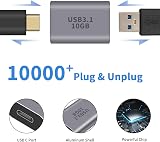 Duttek USB C Female to USB A Female Adapter 3.1 Gen2 10Gbps 3A view 4