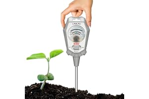 NJTY 3-in-1 Soil Test Kit, Soil Moisture Meter/Soil pH Meter/Fertility Tester, Soil Hygrometer for Garden, Farm, Lawn, Indoor & Outdoor Use, No Battery Needed (Aluminum+Copper Probe)