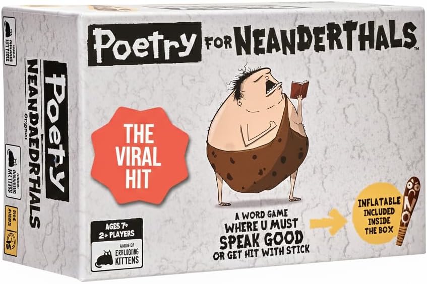 Exploding Kittens Poetry for Neanderthals Competitive Word Guessing Game