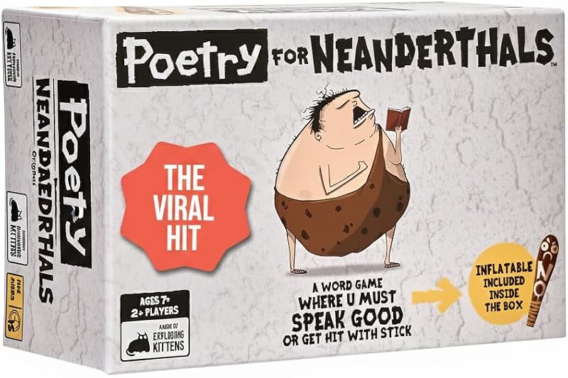 Exploding Kittens Poetry for Neanderthals Competitive Word Guessing Game