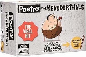 Exploding Kittens Poetry for Neanderthals 2+ Players - Ages 7+ - 15 Minutes to Play - Competitive Word Guessing Game - Party Game, Family Game Night, Kid and Adult Card Game
