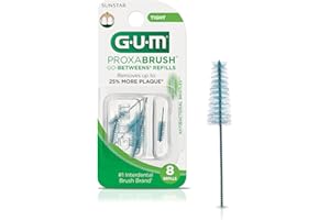 Sunstar 414B Gum Proxabrush Go-Betweens Tight Refill, Nylon Triangular Shaped Bristle