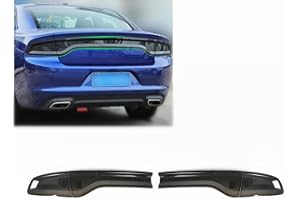sosega Tail Light Lamp Covers for Dodge Charger 2015-2022 4-Pieces Rear Tail Light Guard Decor Cover Trim Bezels Smoked Black