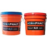 Bundle of Aquaphalt 4.0 &amp; 6.0 Permanent Asphalt Repair for Potholes, Driveways and Roads- Buckets