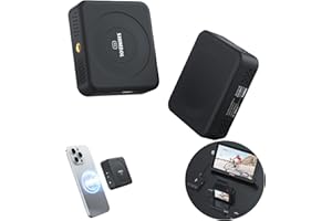 Shimbol TP Nano Wireless Transmitter System Transmitter&Receiver for Phones & Cameras, 2000mAh Built-in Battery FHD Video,4Hrs, 500ft 60ms Low Latency, Support Magnetic (Black)