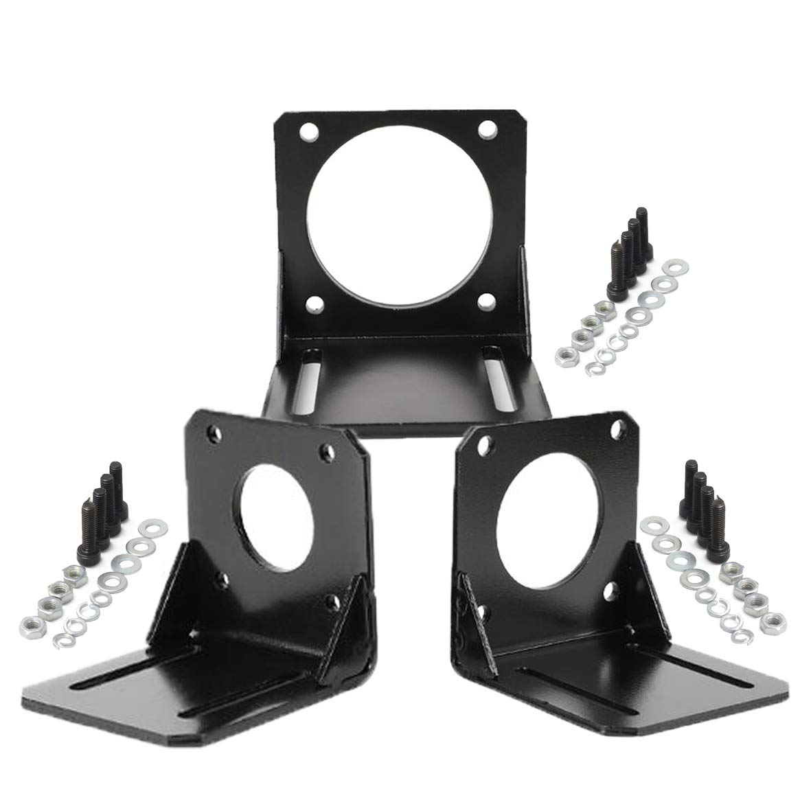 RATTMMOTOR Stepper Motor Mounting Bracket 3 PCS Nema 23 Mount with Screws for CNC Engraving/Milling Maschine