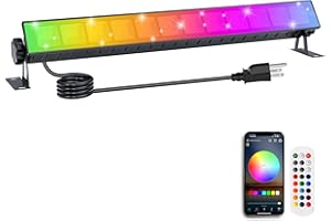 RGB LED Light Bar - Upgraded Bluetooth APP Control Wall Washer Lights with Timer&Music Syn&Memory Function Waterproof IP65 Co