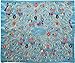 Full Embroidered Shabbat Challah Cover with Pomegranates in Blue 100% Organic Fabric Israel Judaica Gift