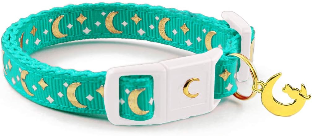 moon and stars cat collar
