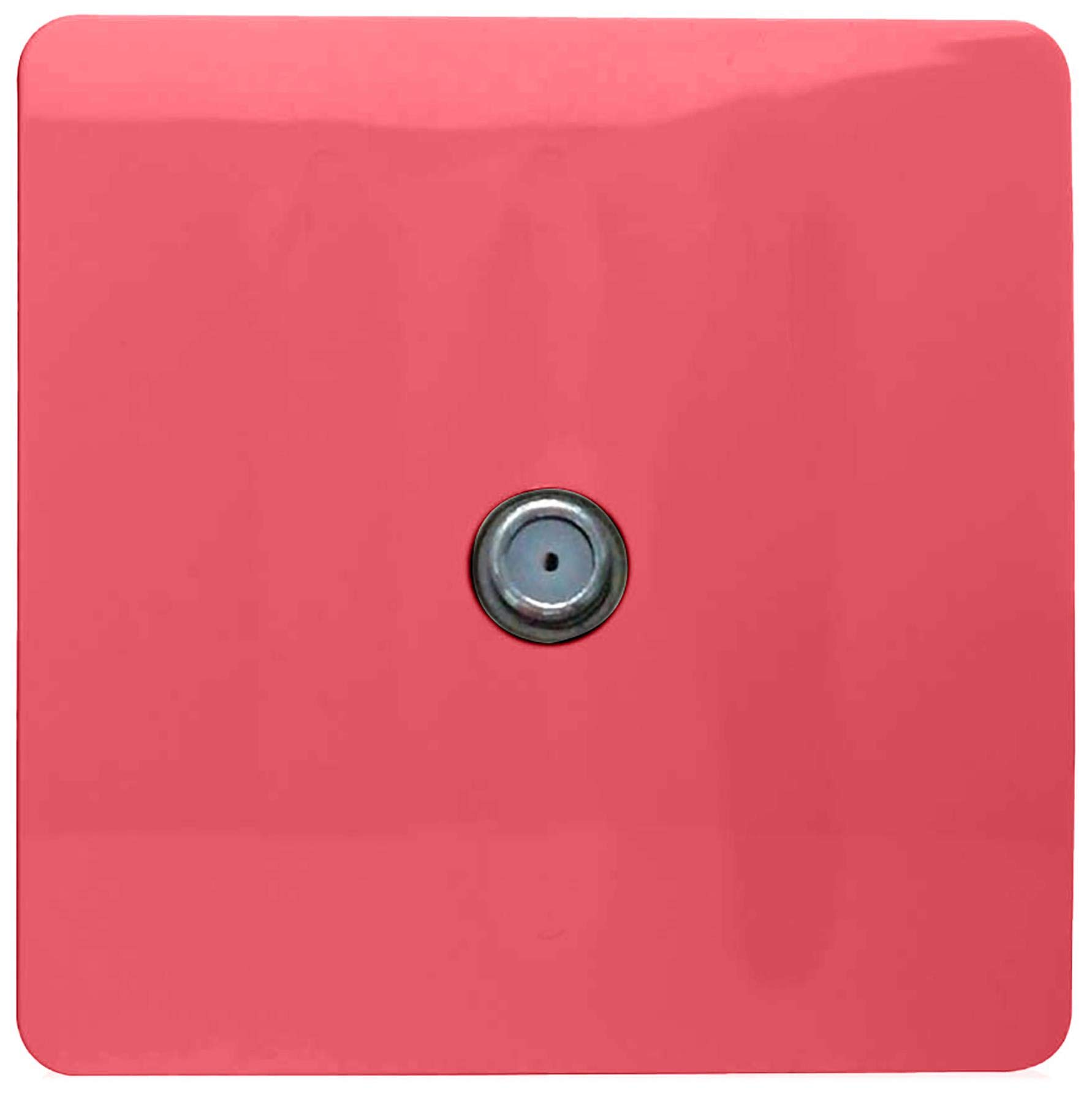 Trendi 1 Gang Artistic Modern Glossy Screwless Television Satellite Socket Strawberry