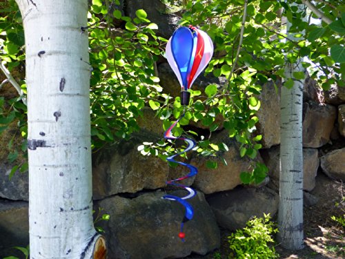 In the Breeze Mini Red White and Blue Hot Air Balloon Wind Spinner