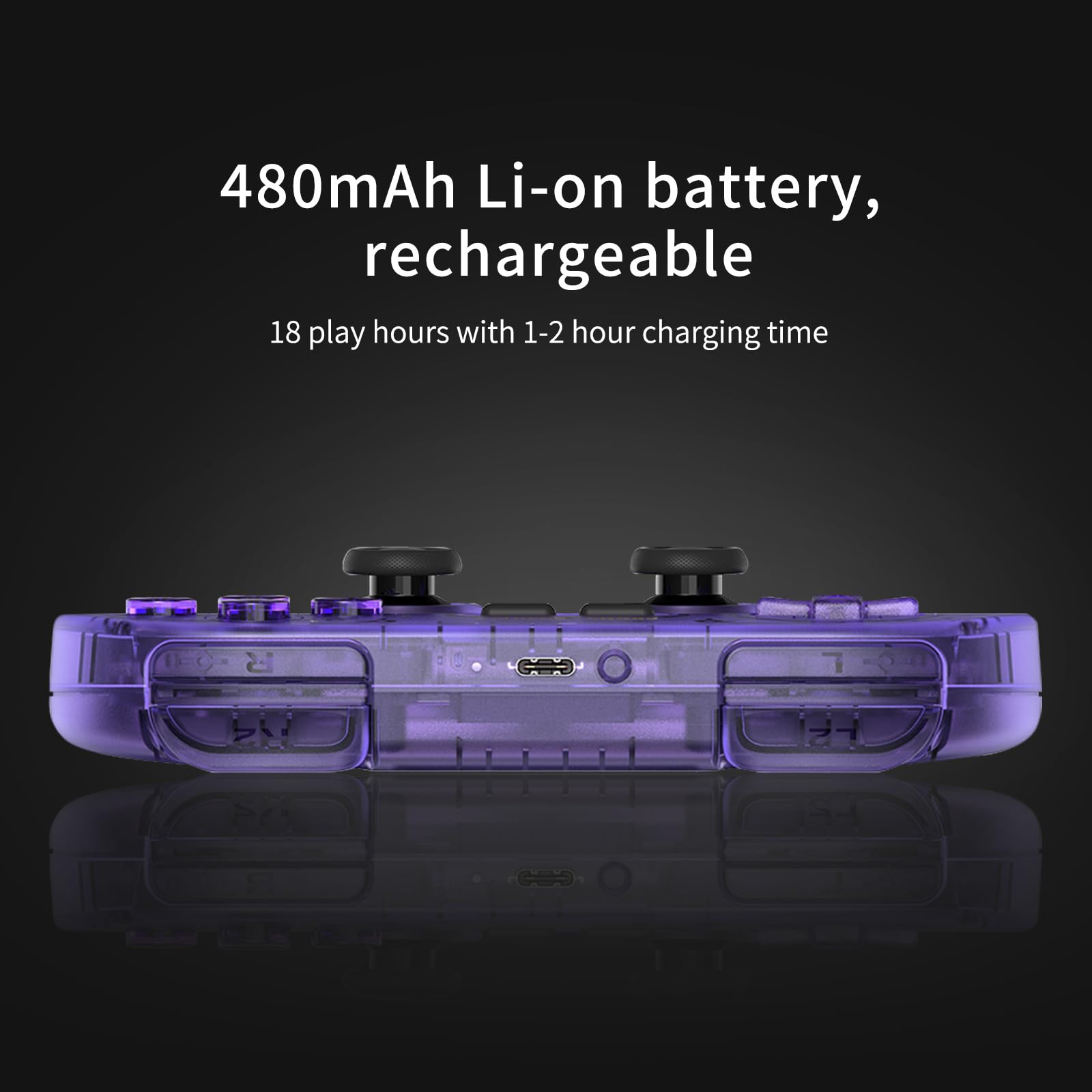 AKNES 8Bitdo SN30 Pro Bluetooth Controller, Hall Effect Joystick Update, Gaming Controller Compatible with Switch 2, Switch, Apple, Windows, Steam Deck, Android/Raspberry Pi - Crystal Purple