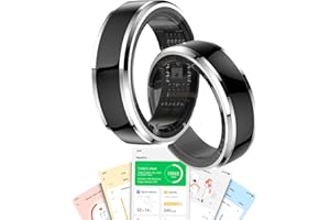 Giinova Smart Ring Health Tracking Ring Fitness Tracker 5ATM Waterproof 24-Hour Heart Rate Sleep Monitor Blood Oxygen for Android Phones and iOS Women Men (# 9)