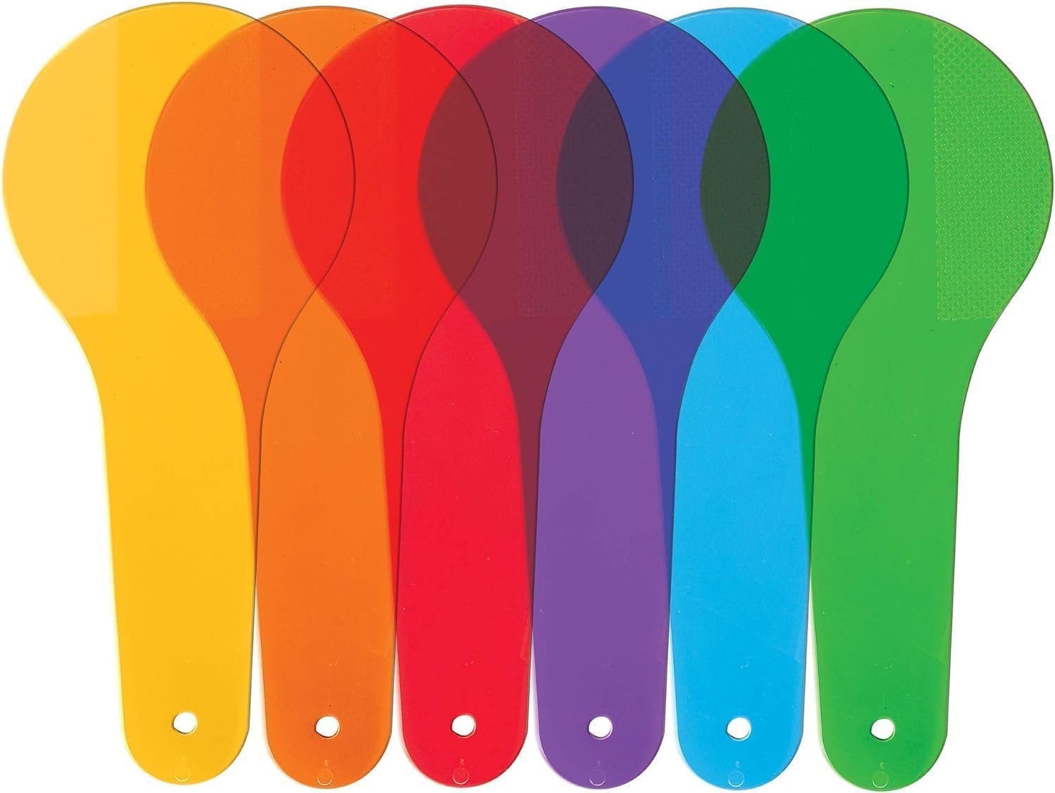 6Pcs Color Paddles, Transparent Color Paddles, Color Learning, Optics Color Filter Plate Montessori Educational Science Educational Painting Color Drawing Cognition Science Education Teacher Supplies
