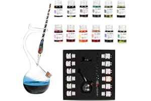 Thyggzjbs Handmade High Borosilicate Glass Glass Dip Pen Ink Set-Crystal Pen with 12 Colorful Inks for Art, Writing, Signatures, Calligraphy, Decoration, Gift (Colorful)