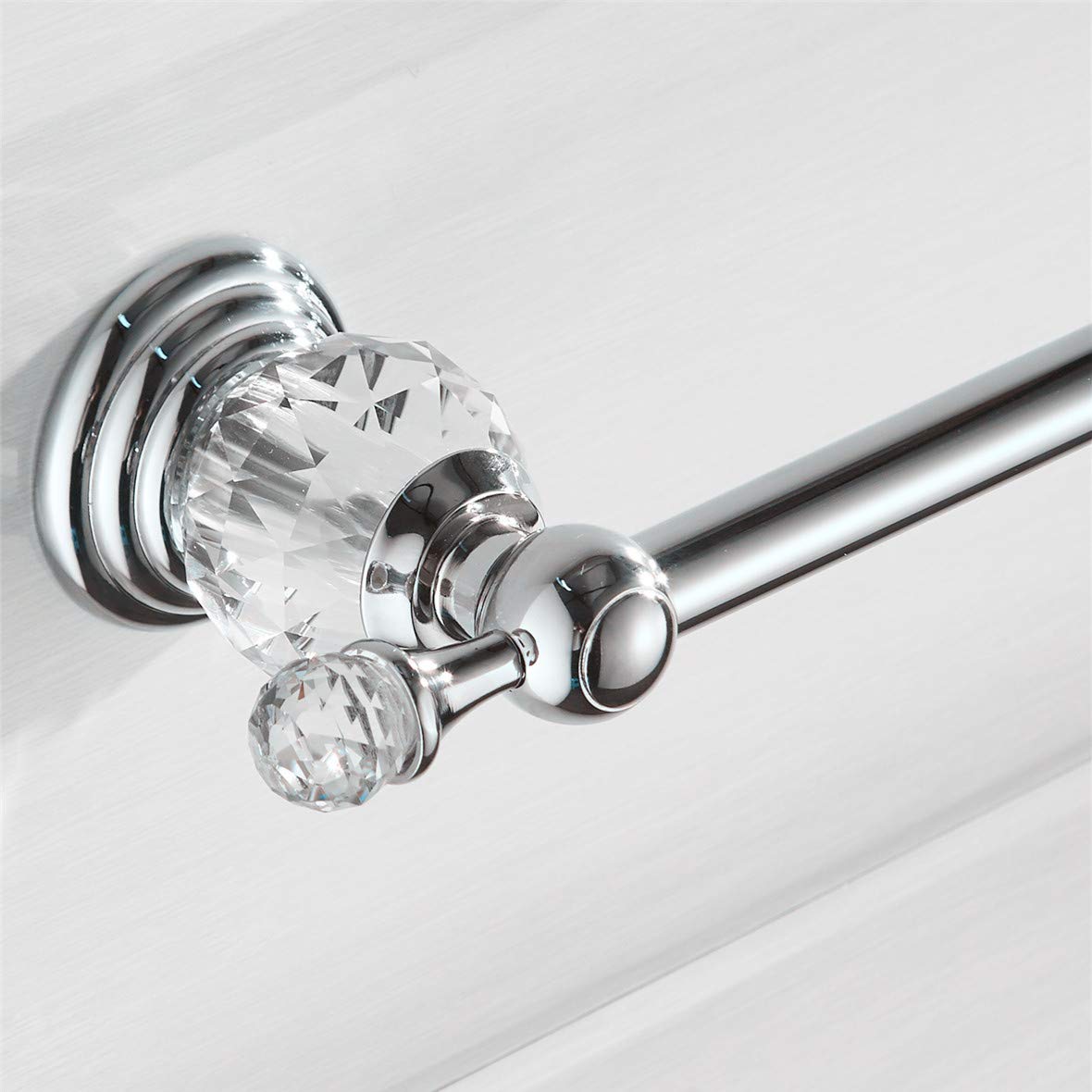 AUSWIND Polish Crystal Towel Bar 23Inch Chrome Finish Wall Mount Towel