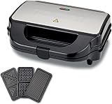 Tower T27032 3-in-1 Deep Filled Snack Maker 900W Stainless Steel