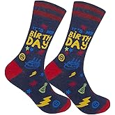 FUNATIC It's My Birthday Dress Socks for Men Women Boy Girl Adult Teen | Fun Day Apparel Gift Idea with Saying | Crazy Bday Outfit Accessory | Unisex Colorful Party Celebration Clothing Present