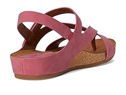 Eurosoft Women's Gianetta Flat Sandal, Pink, 7 Wide