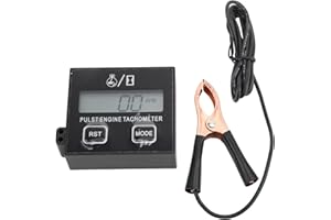 Digital Inductive Tachometer & RPM Meter, 100-30000 RPM Range with LCD | No-Wire Pulse Sensor for Small Engine Tuning (Chains