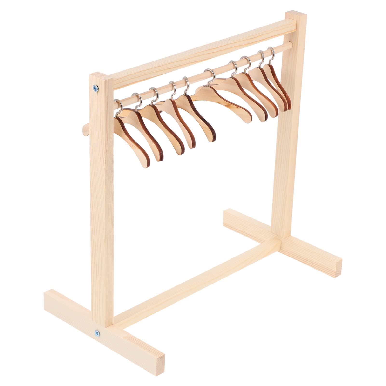 Milisten 1set Dollhouse Hanger Dollhouse Clothes Hanger Doll Coat Dress Hanger Kid Furniture Kid Hangers Mini Furniture Kids Clothes Hangers Black Hangers Child Fashion Display Folder Wood