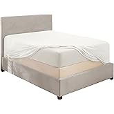 Hearth & Harbor Extra Deep Pocket Queen Fitted Sheet - Fits 18 to 24 Inch Mattress – Ultra Soft 1800 Microfiber, Wrinkle-Free & Breathable – Hotel Luxury Fitted Sheet Only, White