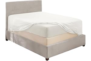 Hearth & Harbor Extra Deep Pocket King Fitted Sheet, White Fitted Sheet King Size, 1800 Microfiber King Fitted Sheet Only, Ul