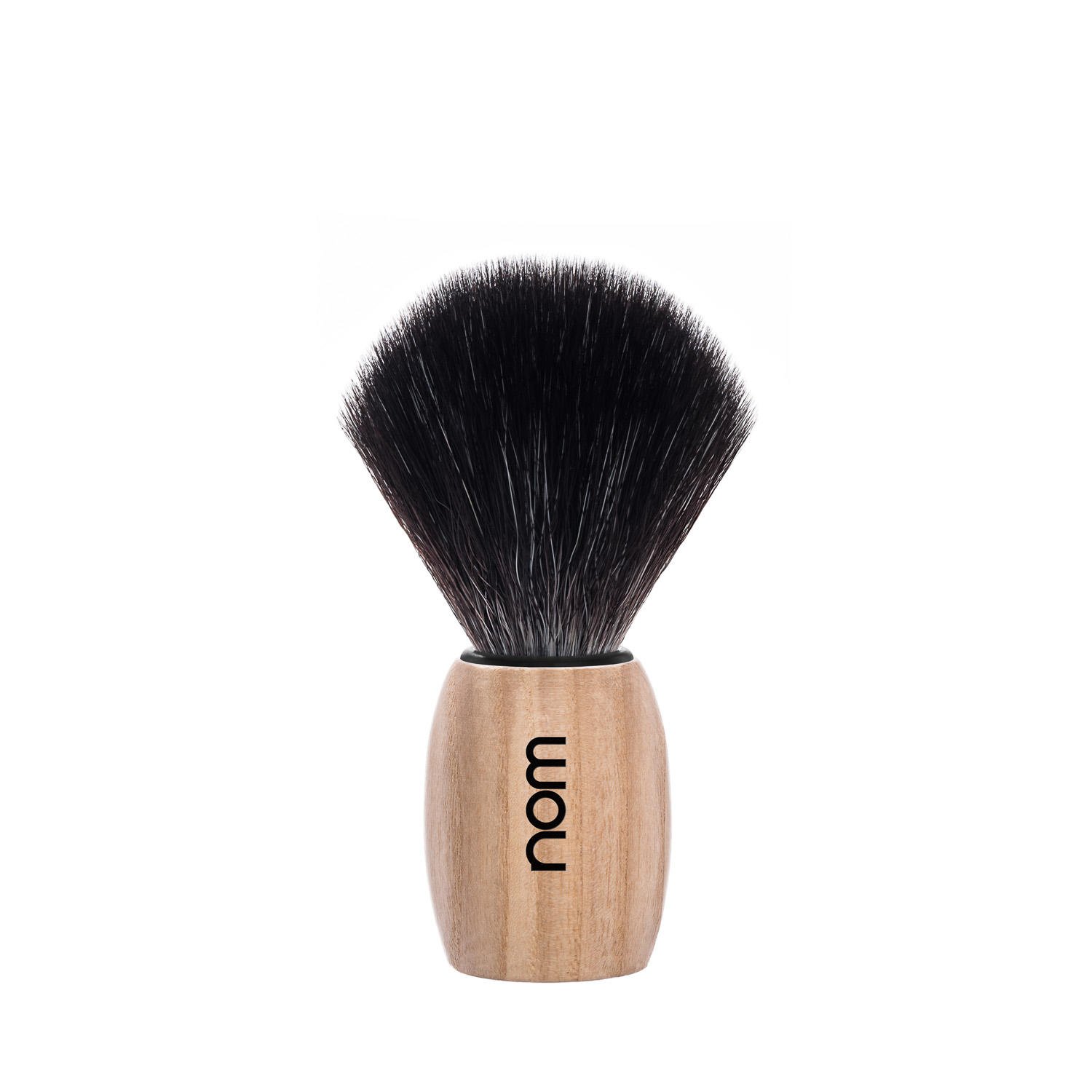 NOM OLE Shaving Brush | Vegan Shave Brush for Shaving Soaps and Creams | Sustainable eco-Friendly and Reusable | exfoliating Shaving Brush | Pure Ash Handle