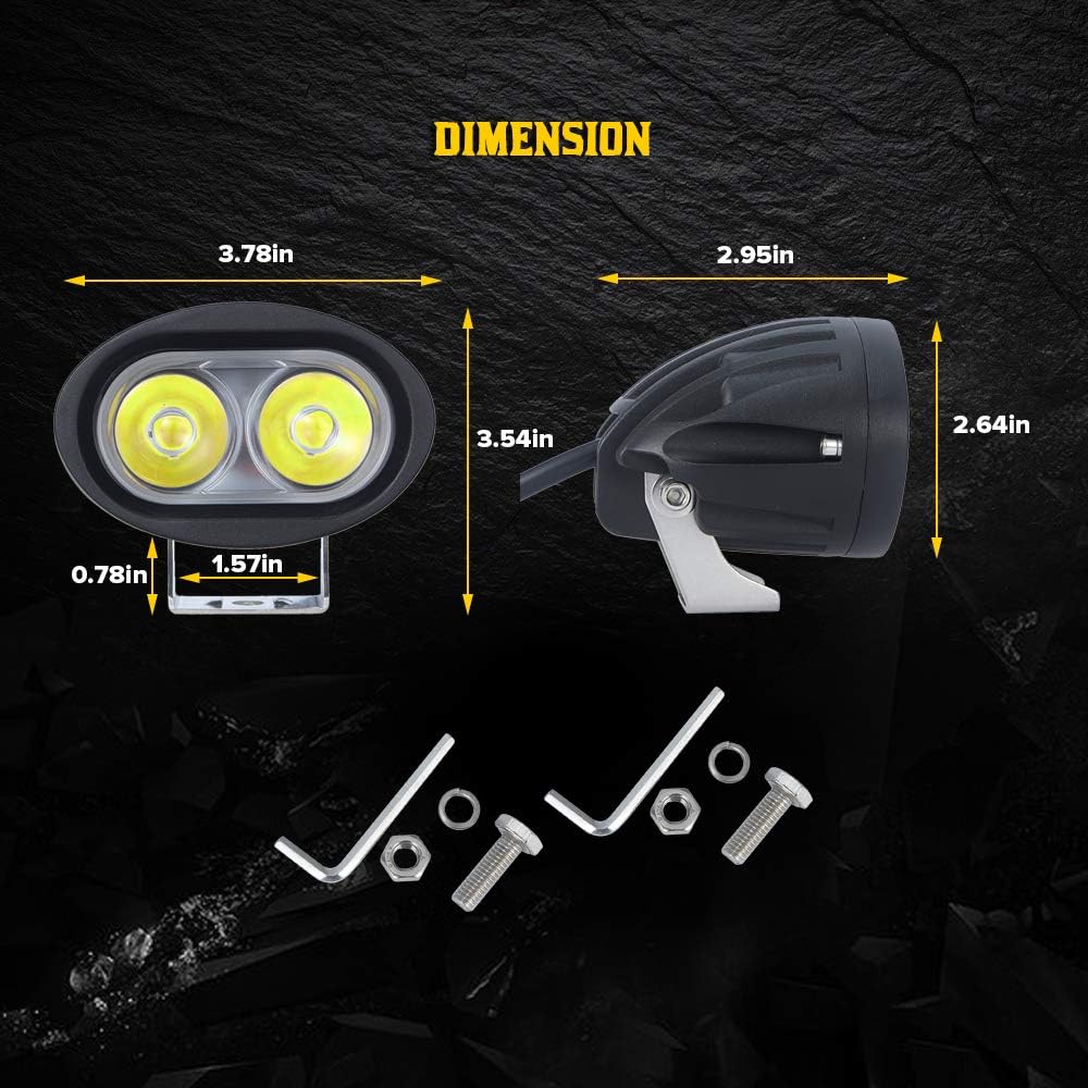 samman Spot White Pods 80W Led Light Bar 6D Upgrade Double Brightness Spot Beam Waterproof LED Driving Light Working Light Headlight for Motorcycle Off-Road Trucks SUV ATV UTV Boat 2PCS: Automotive