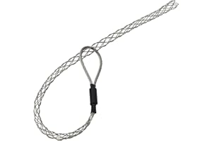 Abeicy 1 Pack Cable Pulling Grip, Electrical Wire Puller Socks, Stainless Steel Mesh Sleeve Lassos Strand for 6-9mm OD Cord, Flexible Cables and Wires