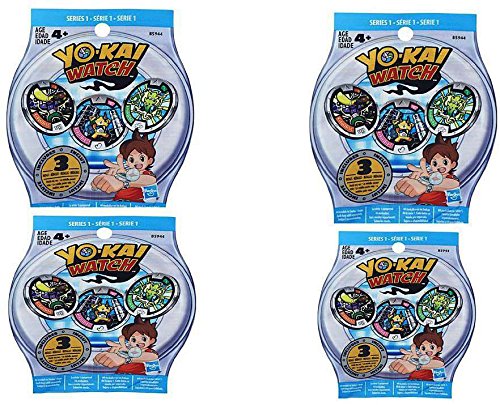 Yo-kai Season 1 Medals Blind Bag 4 Pack Bundle