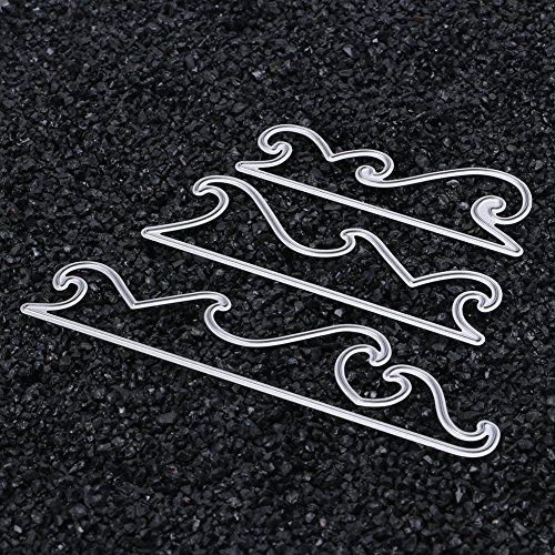 image for Bottone Sea Wave Metal Cutting Dies Stencil DIY Scrapbooking Album Car